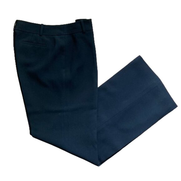 Ann Taylor Rich Black Trousers Career High Rise Lined, Wide Straight Legs, sz. 8 - Picture 4 of 10